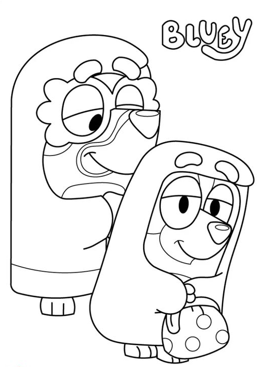 Bluey Coloring Pages   Free Printable Bluey Coloring Pages For