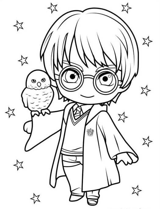 Coloring Pages Free Printable   Harry Potter Coloring Pages Free PDF