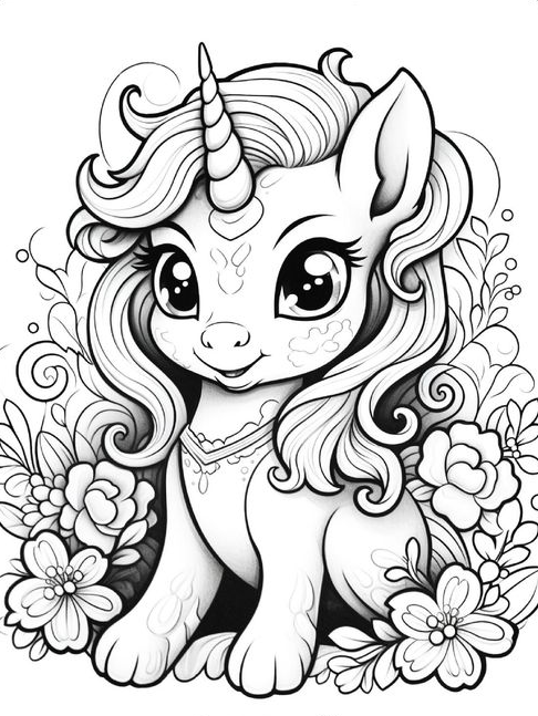 Coloring Pages Free Printable   Unicorn Coloring Pages Free Printable
