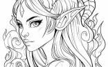 Coloring Pages Of People   Stunning Elf Coloring Pages For Kids And Adults