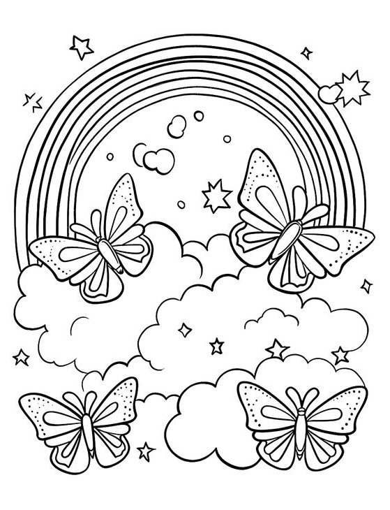 Printable Adult Coloring Pages   Free Rainbow Coloring Pages For