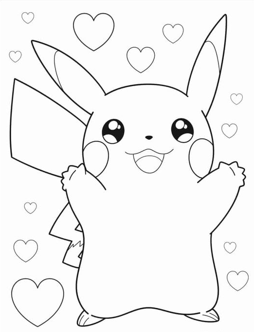 Printable Adult Coloring Pages   Pikachu Coloring Pages Free PDF Printables For