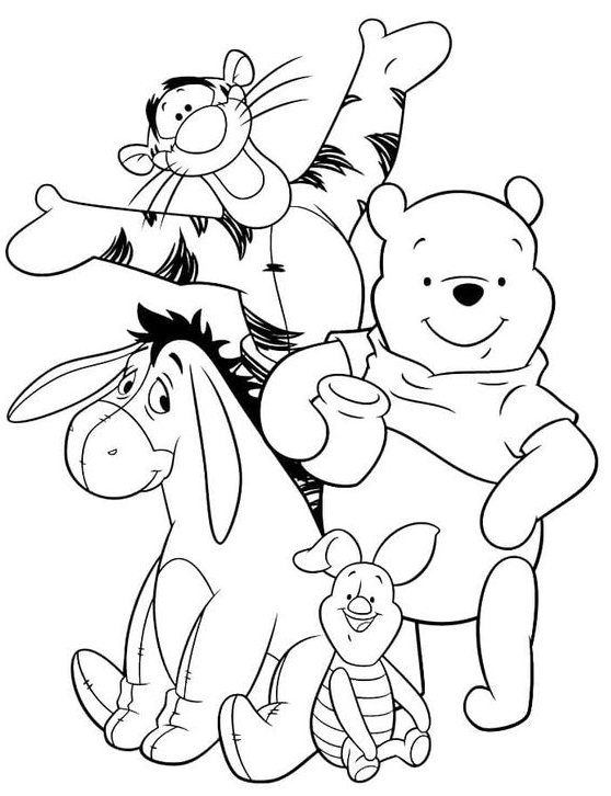 Printable Adult Coloring Pages   Winnie The Pooh Coloring