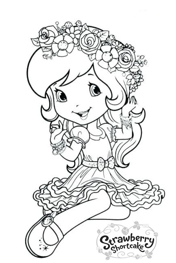 Strawberry Shortcake Coloring Pages   Free Printable Coloring Page Strawberry