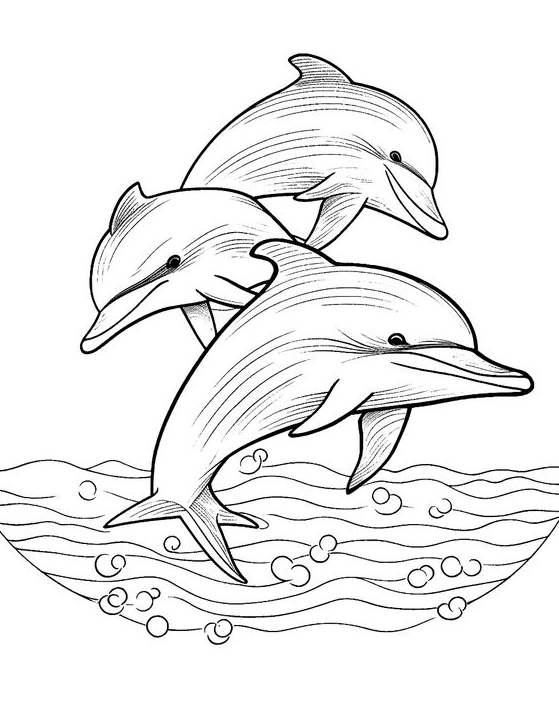 Dolphin Art   Animal Coloring Pages 2024 Free Printable