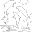 Dolphin Art   Three Dolphins Coloring Pages