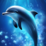 Dolphin Painting   Magical Glowing Dolphin In Deep Ocean