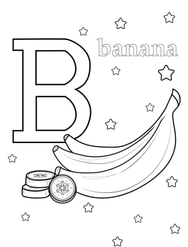 Anana Coloring Pages   Anana Learning Template With Letter