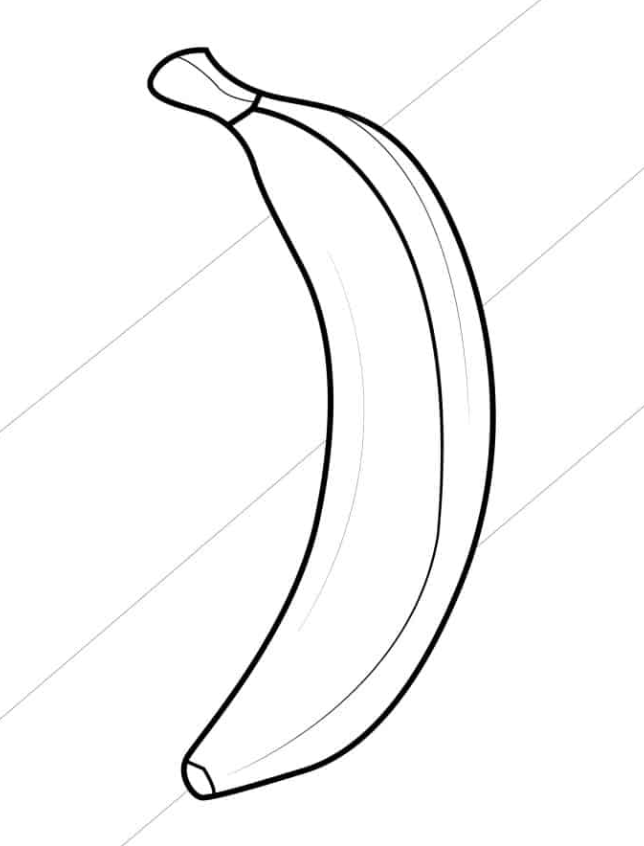 Banana Ing Pages   Easy Outline Of Banana For Preschoolers To