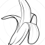 Banana Coloring Pages   Simple Outline Of Peeled Banana