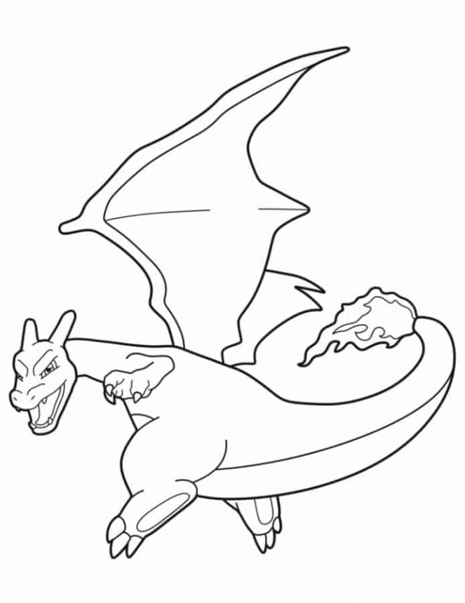 Charizard Coloring Pages   Mega Charizard Coloring In For