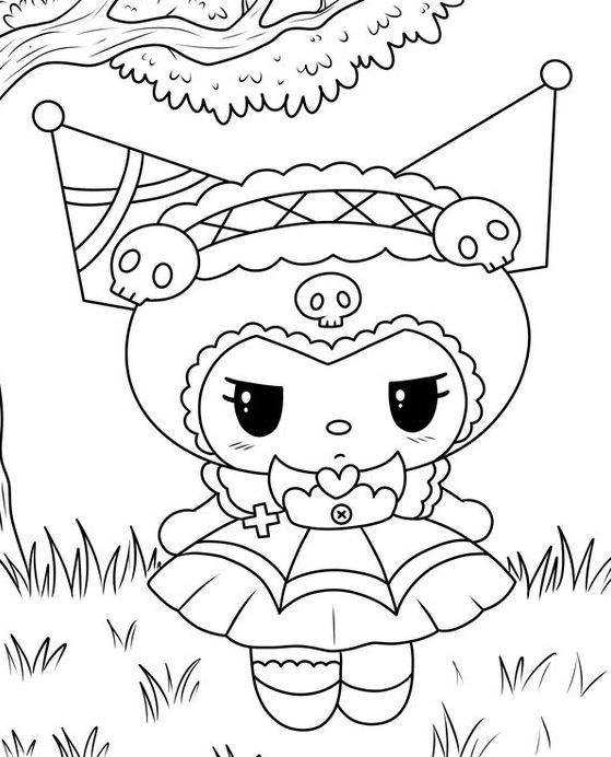 Kuromi Coloring Pages   Coloring Kuromi Coloring Page For