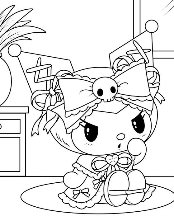 Kuromi Coloring Pages   Kuromi Coloring Pages Printable For Free