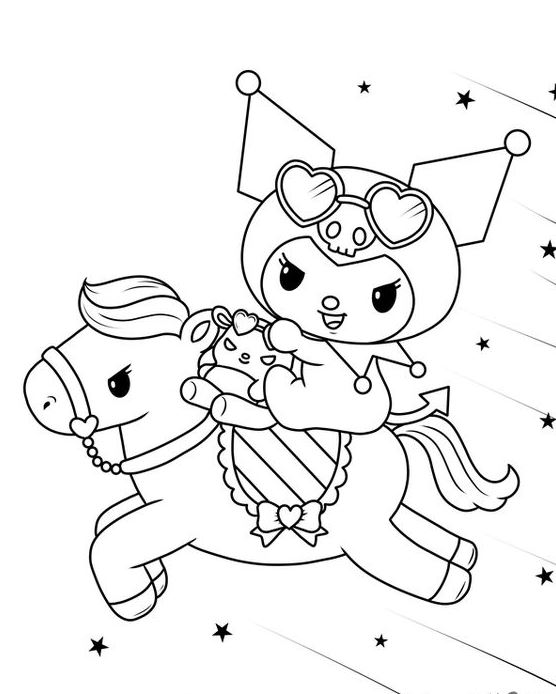 Kuromi Coloring Pages   Kuromi Coloring Pages To Print With