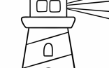 Lighthouse Coloring Pages   Simple Lighthouse Coloring Page For Preschoolers
