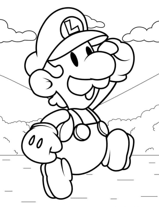 Luigi Ing Pages   Easy Outline Of Baby Luigi To