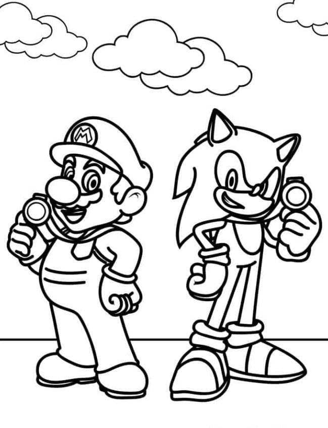 Coloring Pages   Coloring PAge Of Sonic And