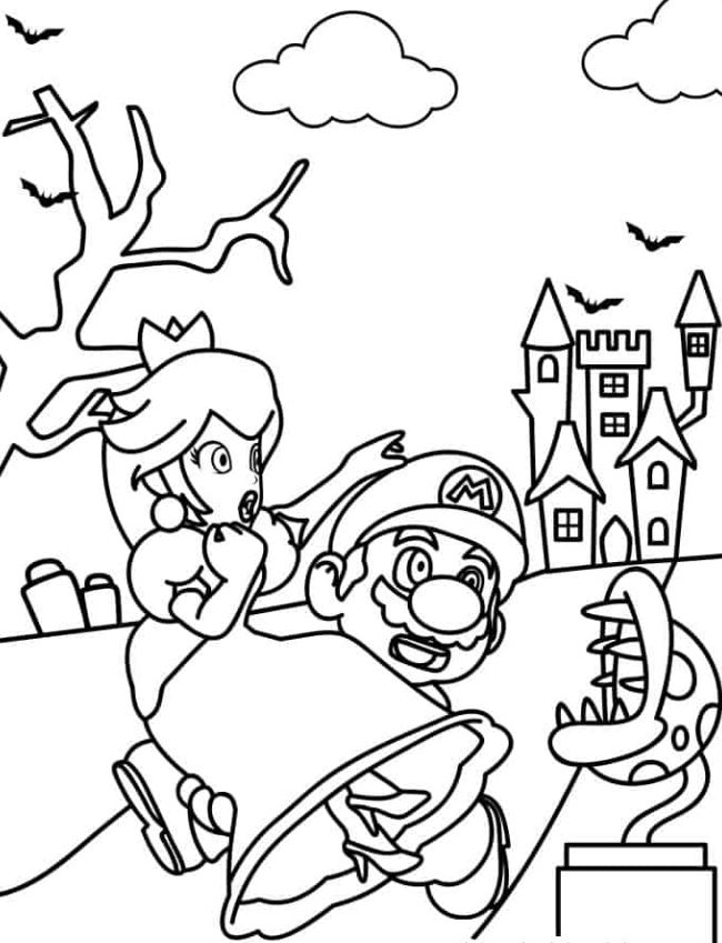 Mario  Pages   Mario Rescuing Peach From Haunted House