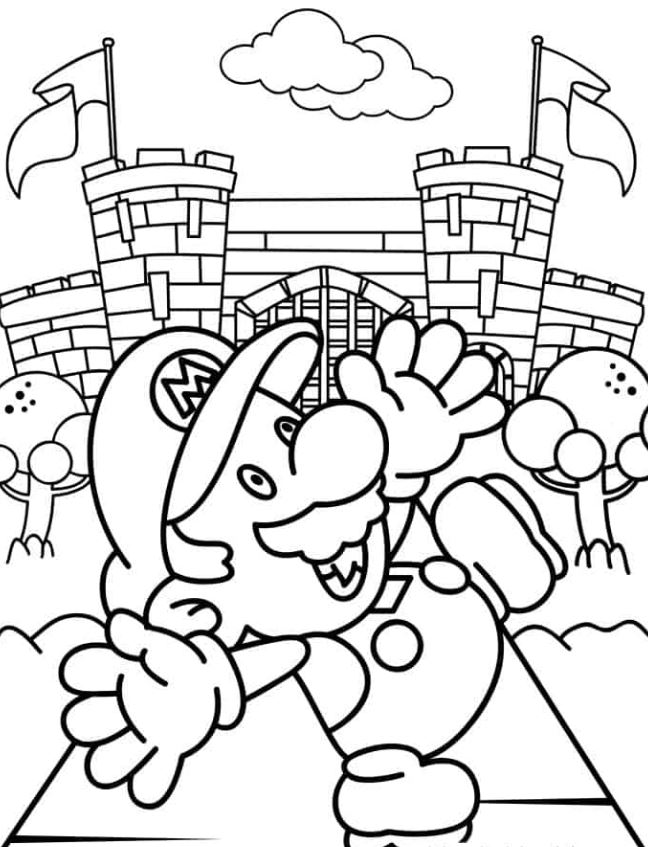 Mario Coloring S   Paper Mario Coloring