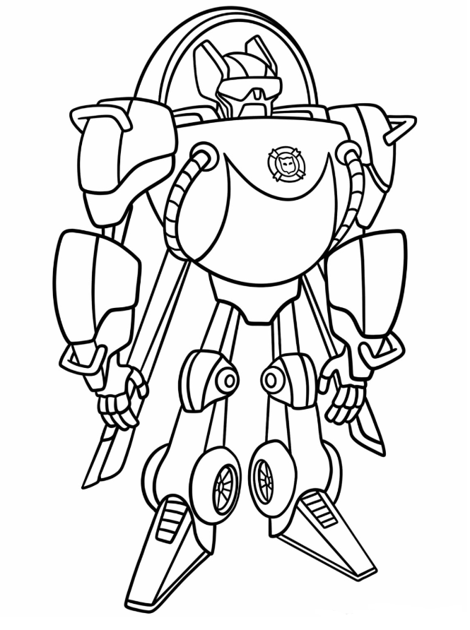 Rescue Bots Coloring Pages   Blades Rescue Bots Outline Coloring Page For