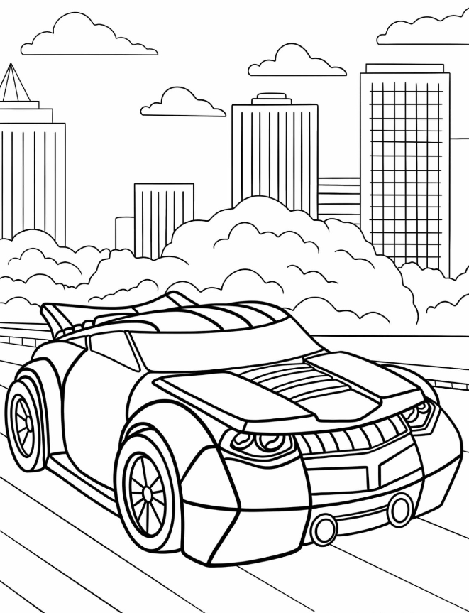 Rescue Bots Coloring S   Bumblebee In Car Form Rescue Bots Coloring