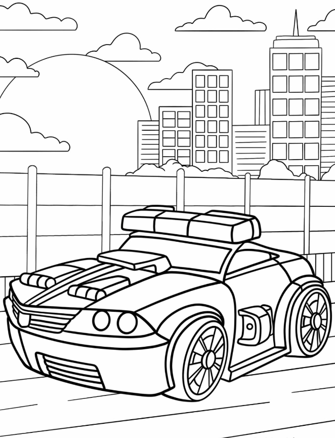 Rescue S Coloring Pages   Chase The Police Rescue