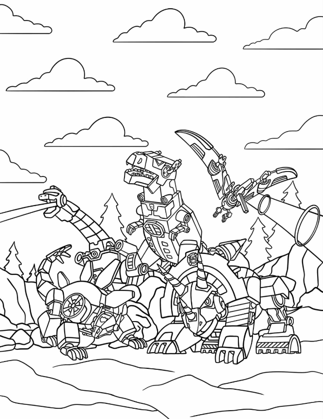 Rescue Bots Coloring Pages   Detailed Rescue Bots Assembled Coloring