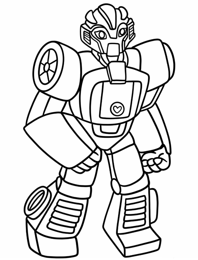 Rescue Bots Coloring Pages   Rescue Bots Bumblebee Coloring Sheet For