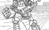 Rescue Bots Coloring Pages   Rescue Bots Optimus Prime Cartoon Coloring Page