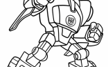 Rescue Bots Coloring Pages   Simple Bumblebee Rescue Bot Coloring Page For Preschoolers