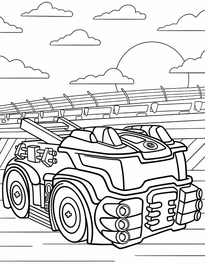 Rescue Bots Coloring Pages   Transformers Rescue Bots Heatwave Coloring Page For