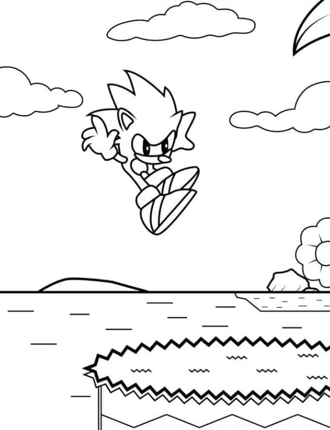 2D Retro Sonic Coloring