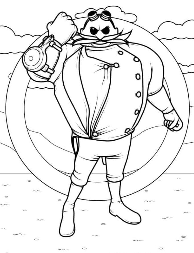 Coloring Page Of Doctor Eggman