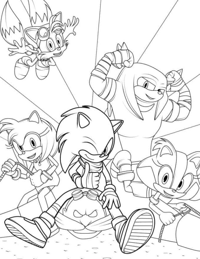 Coloring  Of Sonic And Friends Coloring