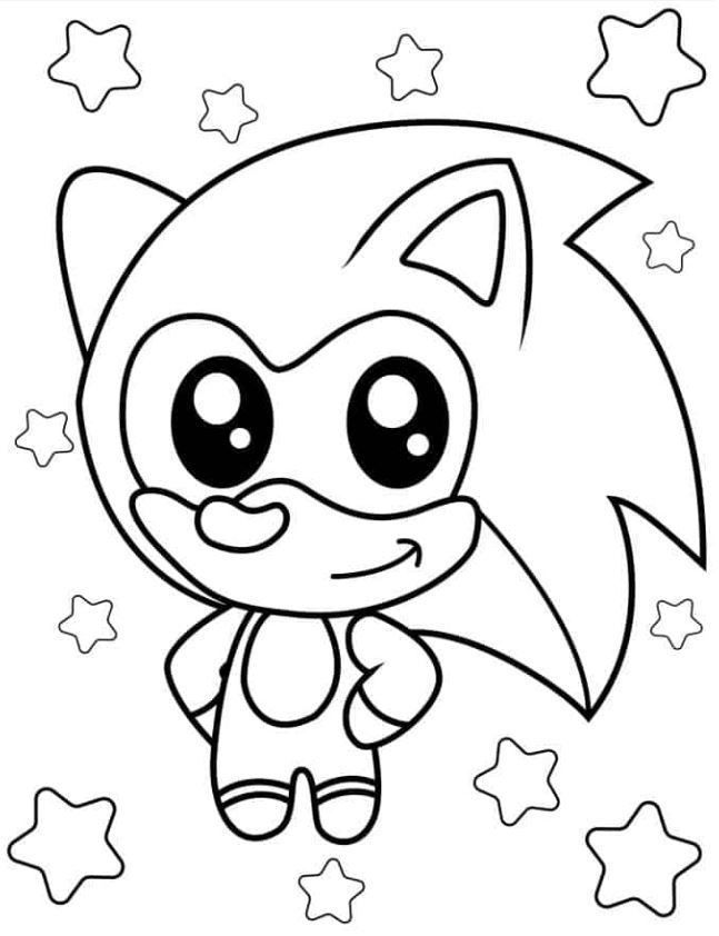 Cute Kawaii Sonic Coloring