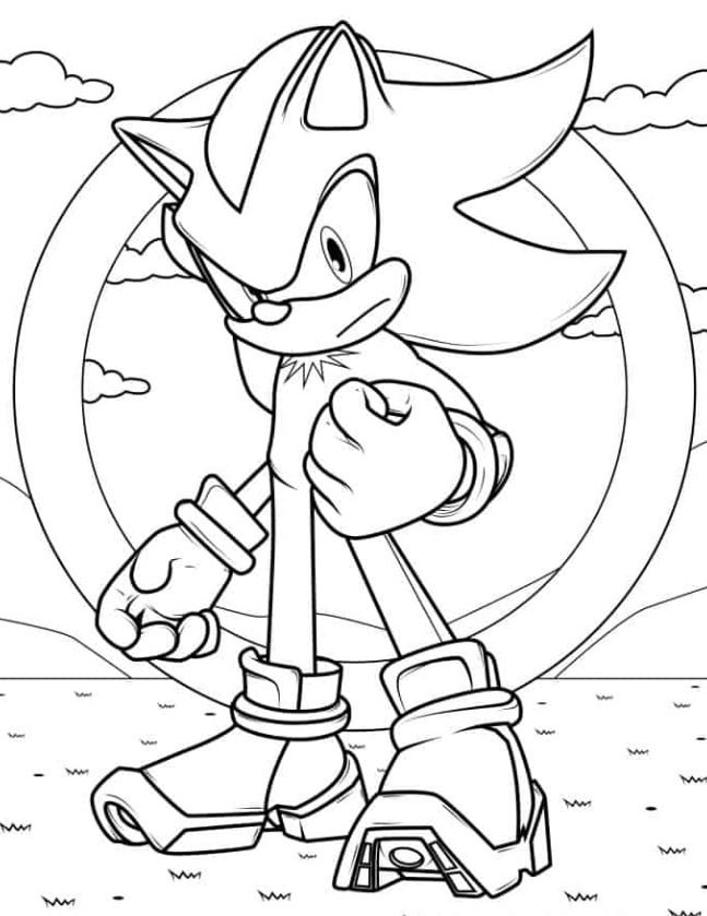 Knuckles From Sonic Coloring