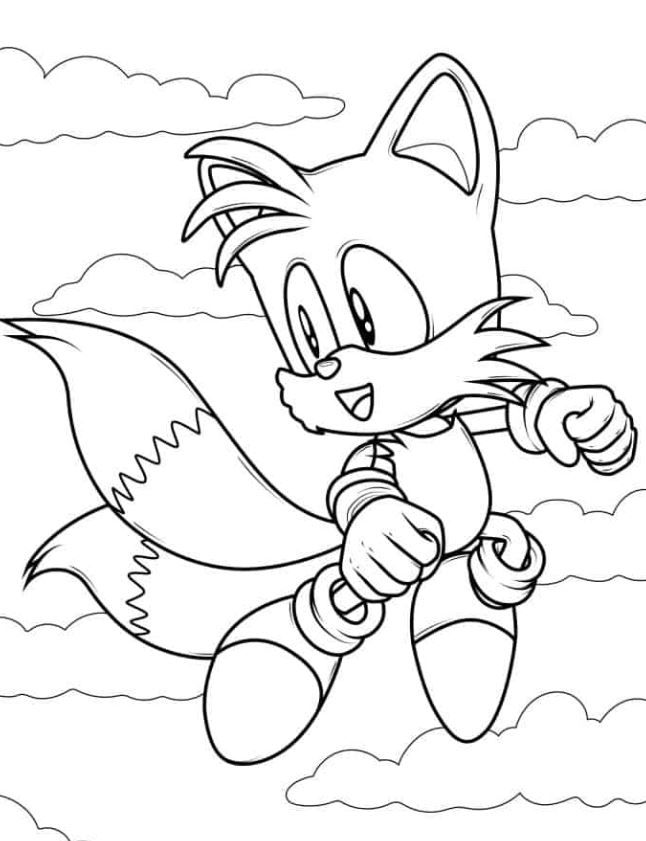 Miles Tails Prower Coloring