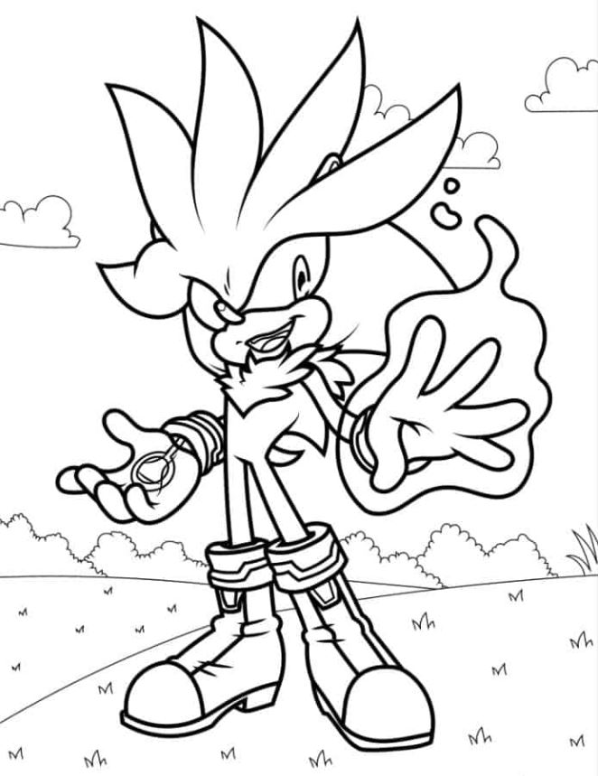 Silver The Hedgehog Coloring