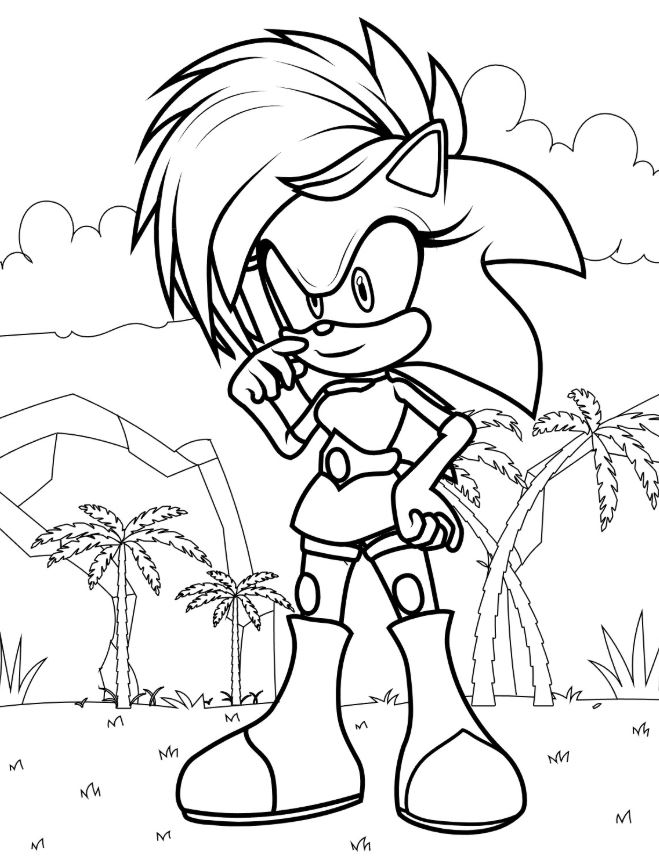 Sonia The Hedgehog Coloring