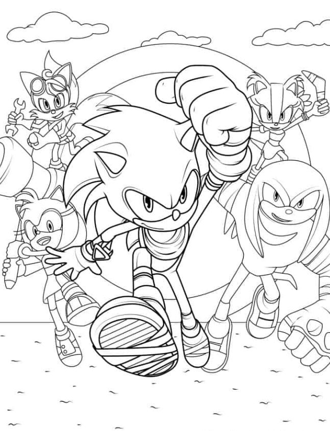 Sonic And Friends Coloring Page