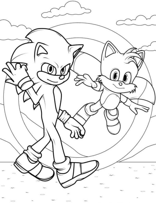 Sonic And Tails Coloring