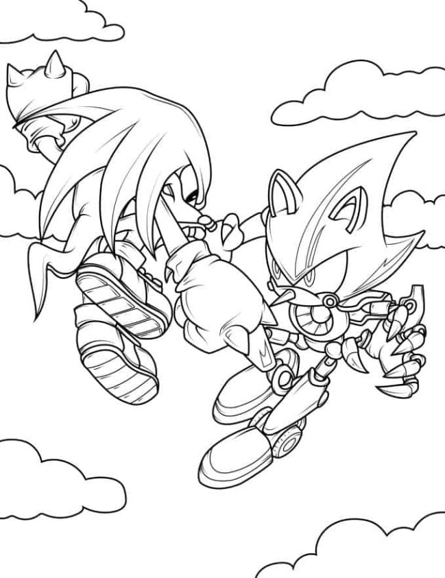 Sonic Vs Metal Sonic Coloring