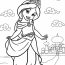 Young Jasmine Coloring Page For Preschoolers