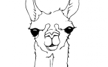 Llama Coloring Pages 04   Llama Coloring Page