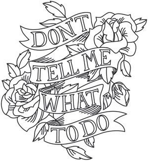 Unique Adult Coloring Pages Free Printable With Girl Power   Don't Tell Me What To Do Urban Threads Unique And Awesome Embroidery