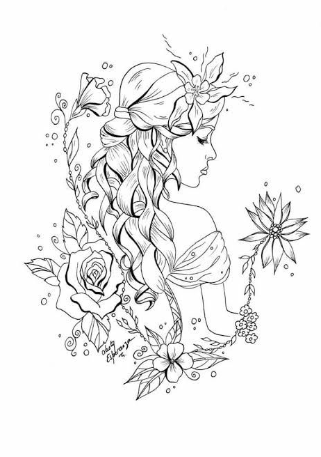 Adult Coloring Designs With Coloring Page For Girs