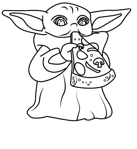 Baby Yoda Coloring