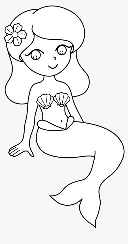 Cartoon Coloring Pages - Pics Of Cute Mermaid Coloring Pages