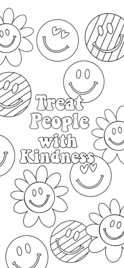 Coloring Pages Aesthetic With Printable Coloring Page Treat People With
