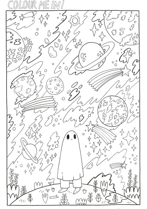 Coloring Pages Aesthetic With THE SAD GHOST CLUB BLOG